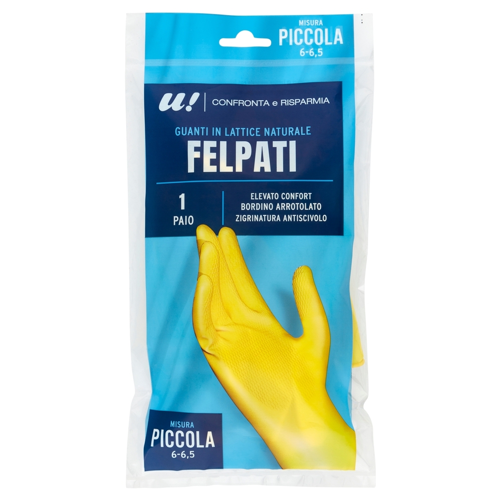 Guanti Felpati in Lattice Naturale 1 Paio Misura Piccola U! Confronta e Risparmia
